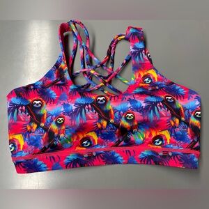 Constantly Varied Gear Vibrant Sloth Sports Bra Medium